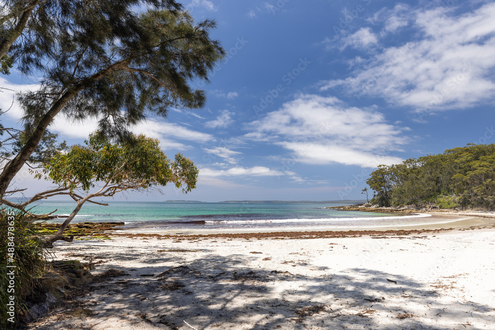 View of the beautiful Blenheim beach in NSW, Australia, a popular white sand swimming beach View of the beautiful Blenheim beach in NSW, Australia, a popular white sand swimming beach