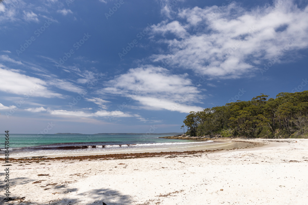 View of the beautiful Blenheim beach in NSW, Australia, a popular white sand swimming beach View of the beautiful Blenheim beach in NSW, Australia, a popular white sand swimming beach