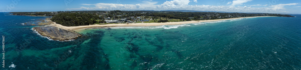 Aerial view of Mollymook beach in NSW, Australia Aerial view of Mollymook beach in NSW, Australia