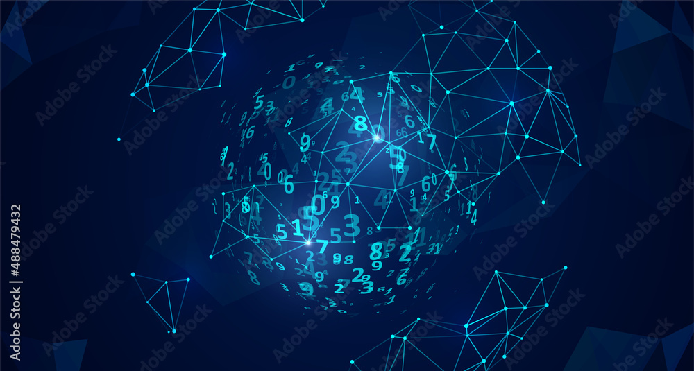 Big Data Visualization Stock Vector Adobe Stock