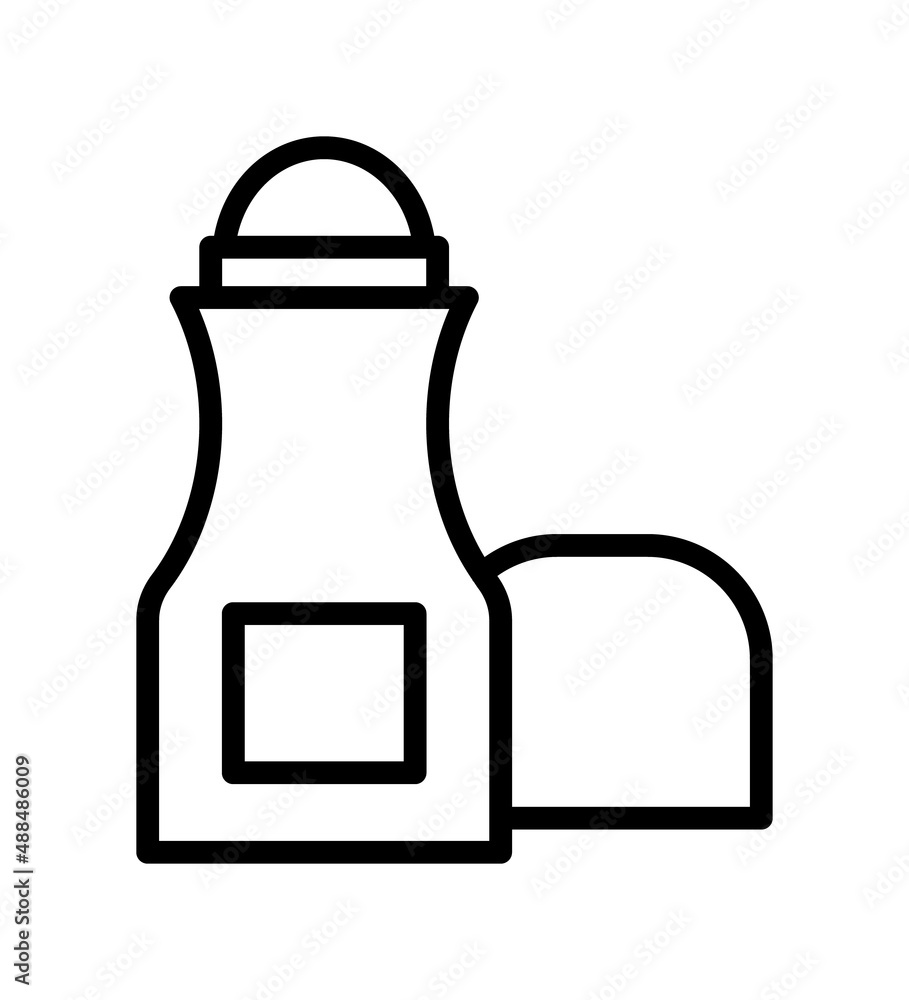 Cosmetics flat line icon. Outline sign deodorant for mobile concept and web design, store Cosmetics flat line icon. Outline sign deodorant for mobile concept and web design, store