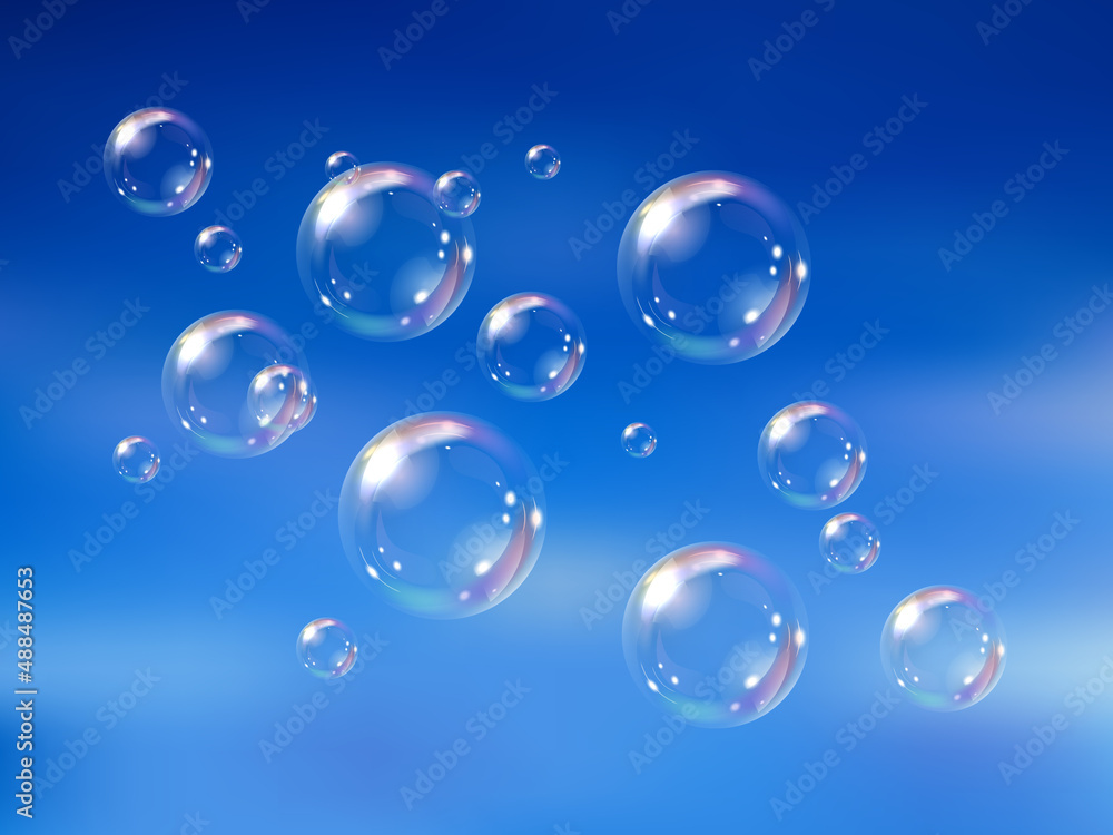 Flying soap bubbles Flying soap bubbles