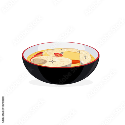 Thai food yellow hot soup