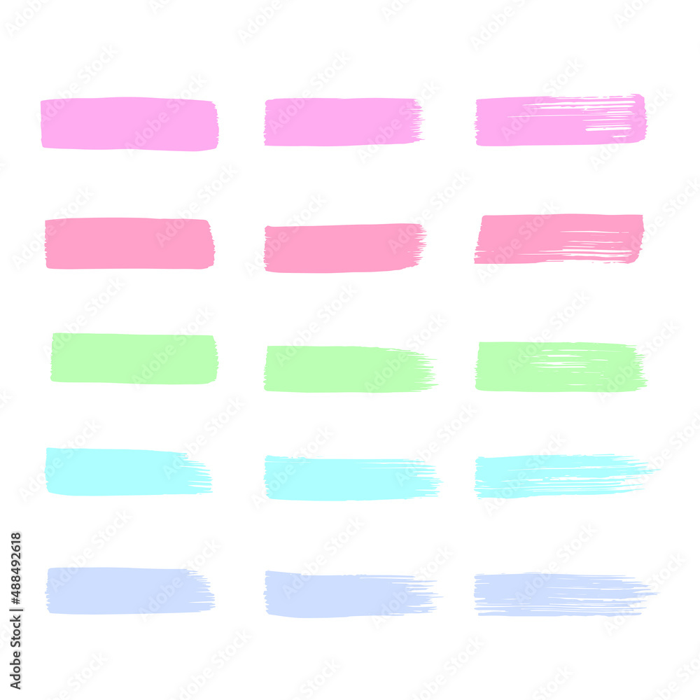 Set of brushes isolated on white background, collection of brush strokes, watercolor designs and dirty textures. creative concept art vector illustration Set of brushes isolated on white background, collection of brush strokes, watercolor designs and dirty textures. creative concept art vector illustration