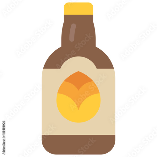 beer bottle flat icon