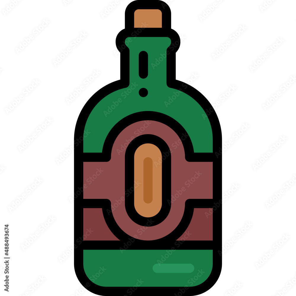 wine bottle filled outline icon wine bottle filled outline icon