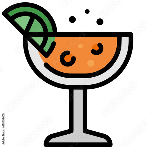 mocktail filled outline icon