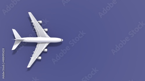 An image of an airliner flight with a colored background. Used for advertising background. Edit Ads, flight, front