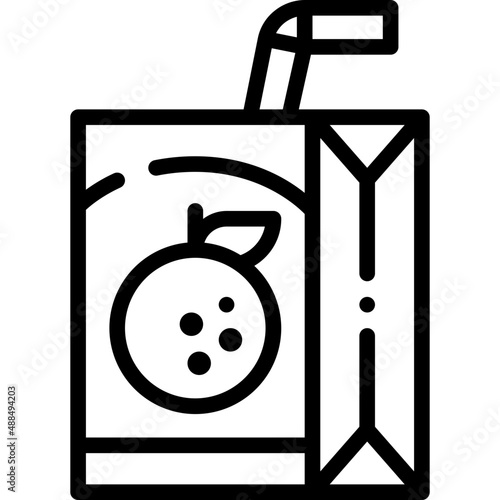 juice box line icon