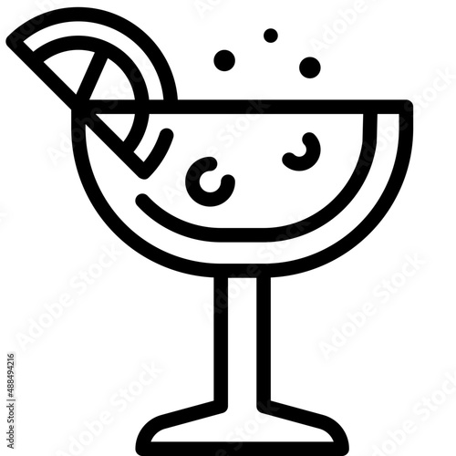 mocktail line icon