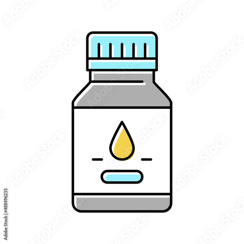 syrup pharmaceutical production color icon vector illustration