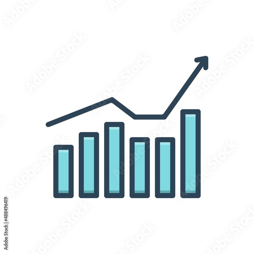 Color illustration icon for stocks