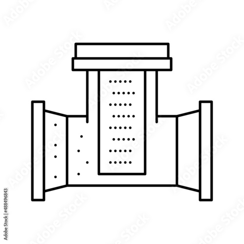 industry water filter line icon vector illustration