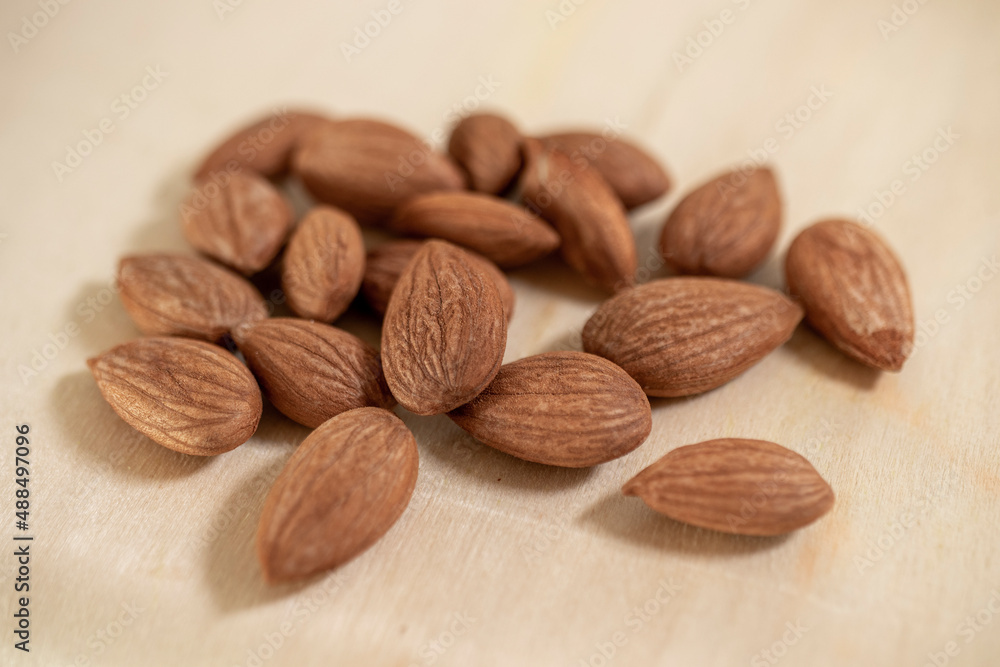 Apricot kernels, close-up. almond. Apricot kernels, close-up. almond.