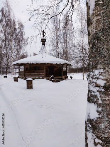 Wallpaper Mural old wooden houses in a small village Torontodigital.ca