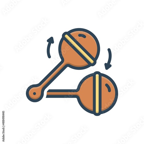 Color illustration icon for turns toys