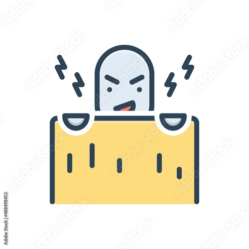 Color illustration icon for terrible dreadful 