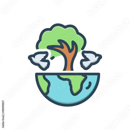 Color illustration icon for biodiversity photo