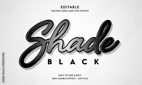 shade editable text effect with modern style 