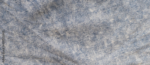 White and blue denim fabric cotton textured background, Fashion textile design, close up, top view, flat lay