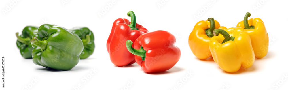 fresh bell pepper (capsicum) on white background fresh bell pepper (capsicum) on white background