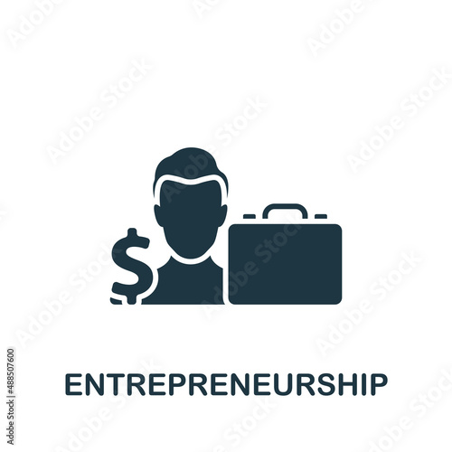 Enterpreneursship icon. Monochrome simple icon for templates, web design and infographics photo