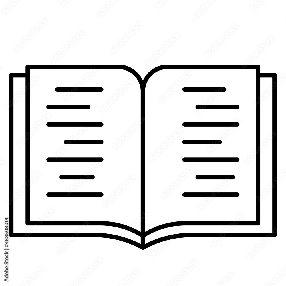 Book icon opened and placed for reading Book icon opened and placed for reading