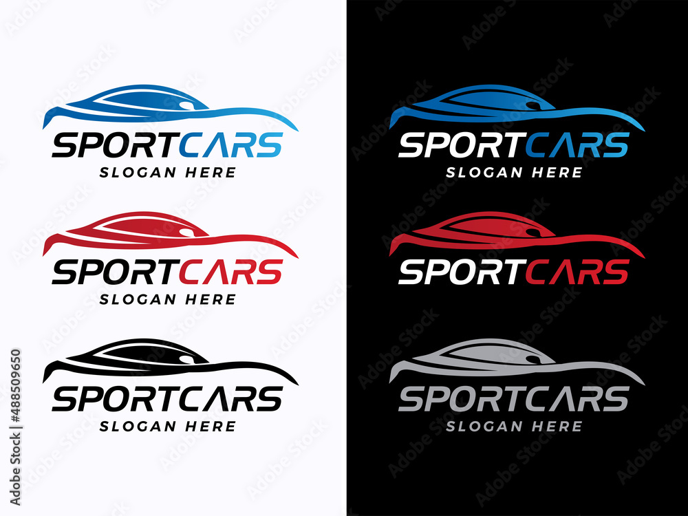 creative sport car logo, super cars logo design vector illustration