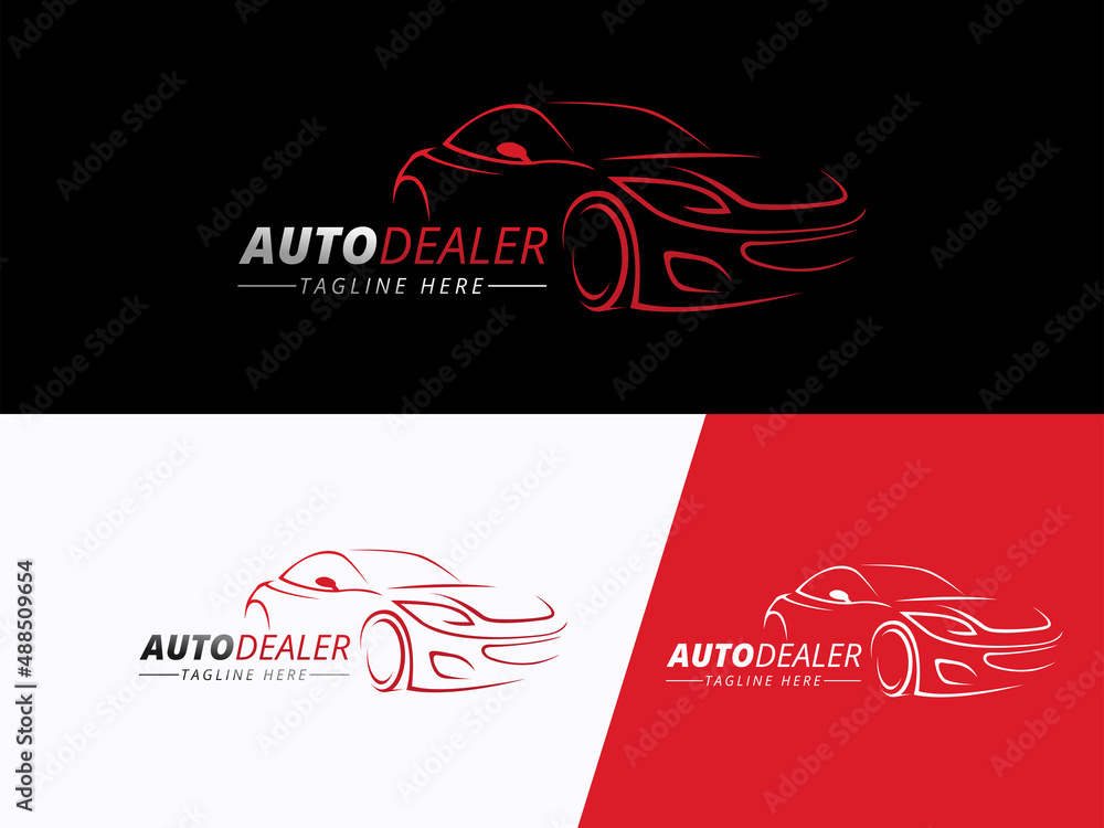 auto dealer cars logo design vector illustration Stock Vector | Adobe Stock
