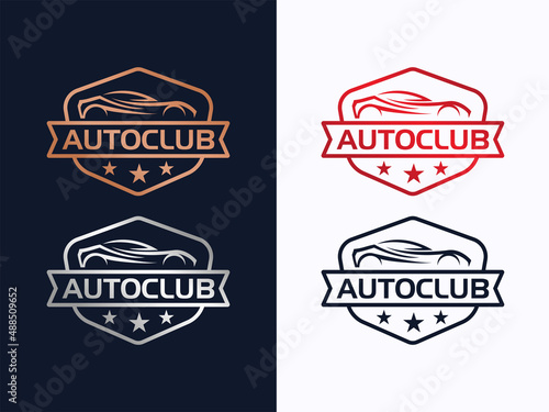 auto club community logo design vector illustration