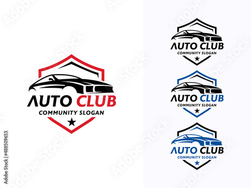 auto club community logo design vector illustration