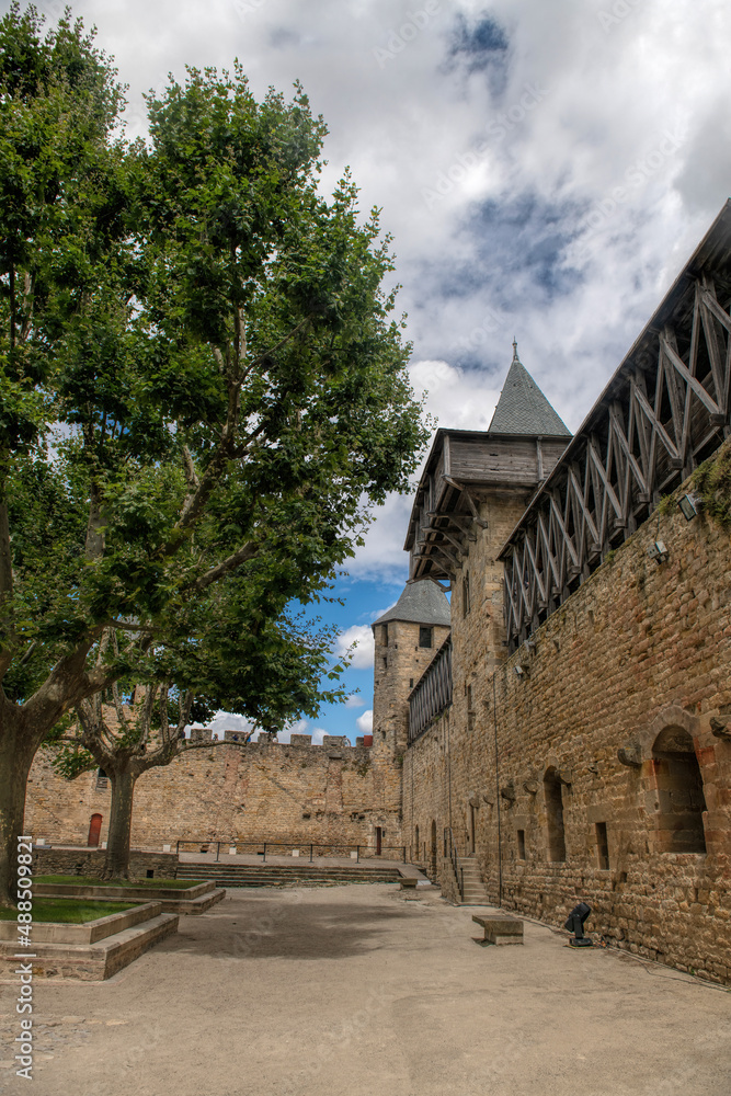 Details of the fortress of Carcassonne