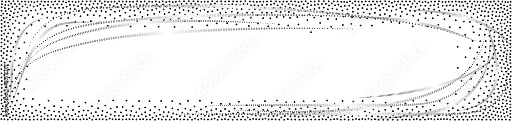Obraz premium Wavy Dot Line Pattern