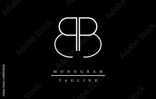 BB MINIMALIST LOGO DESIGN MONOGRAM VECTOR ART ILLUSTRATION