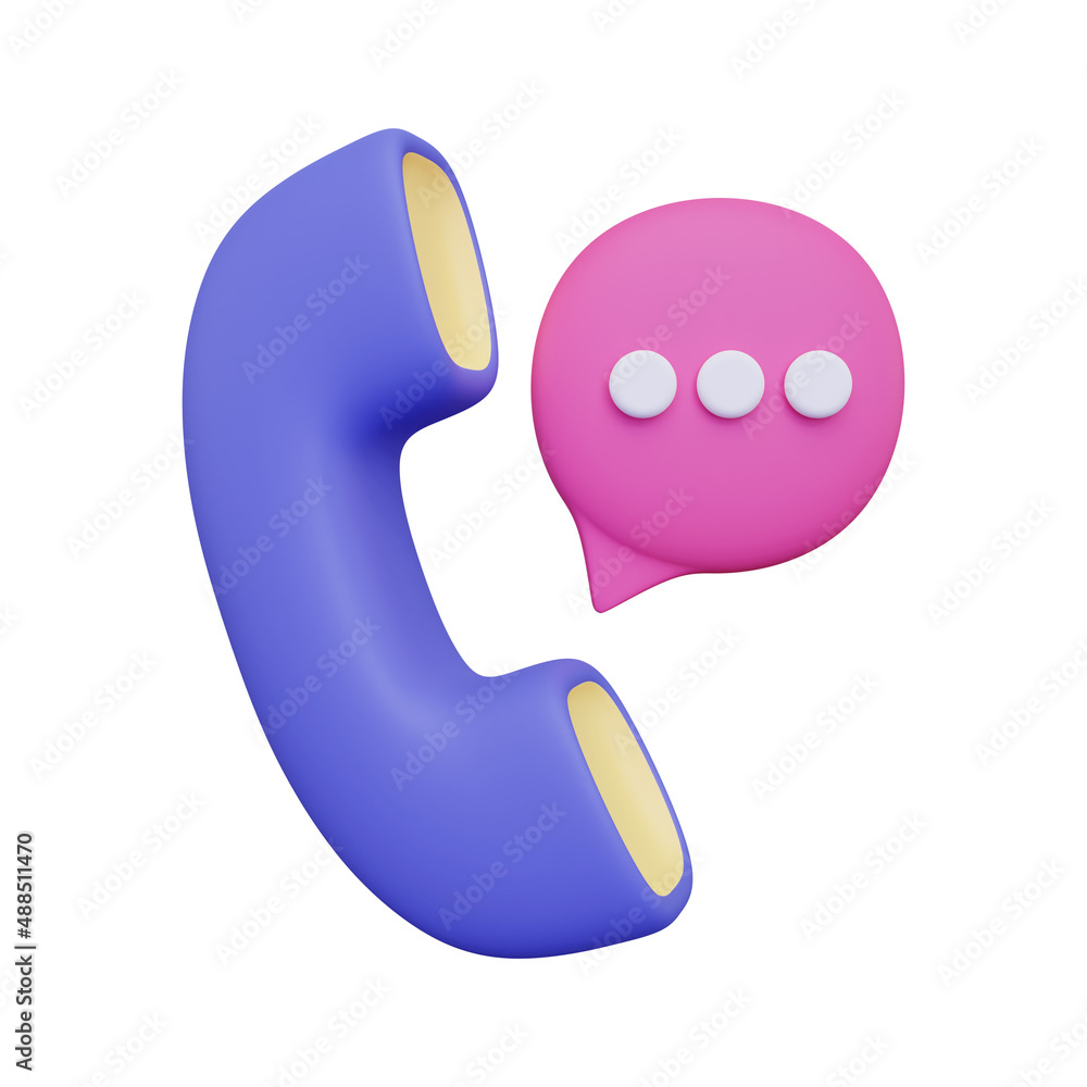 Phone Talk. isolated on a white background. 3d illustration Phone Talk. isolated on a white background. 3d illustration