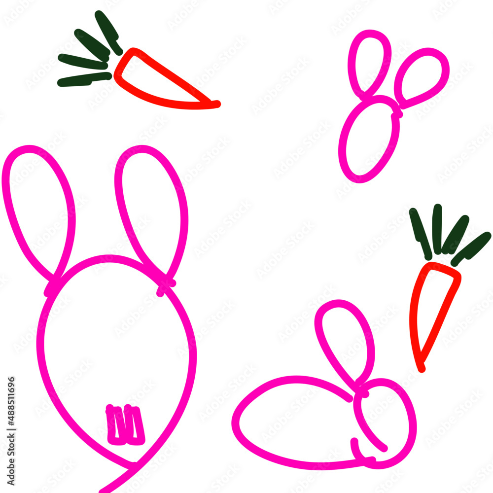 rabbit and carrot rabbit and carrot