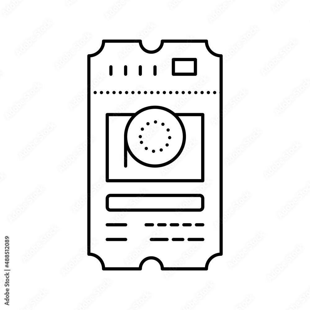 ticket cinema line icon vector illustration ticket cinema line icon vector illustration