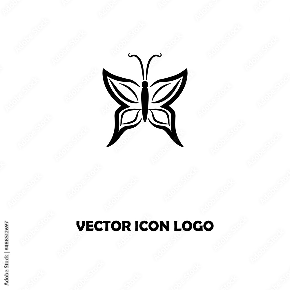 Fototapeta premium abstract butterfly logo. butterfly icon 