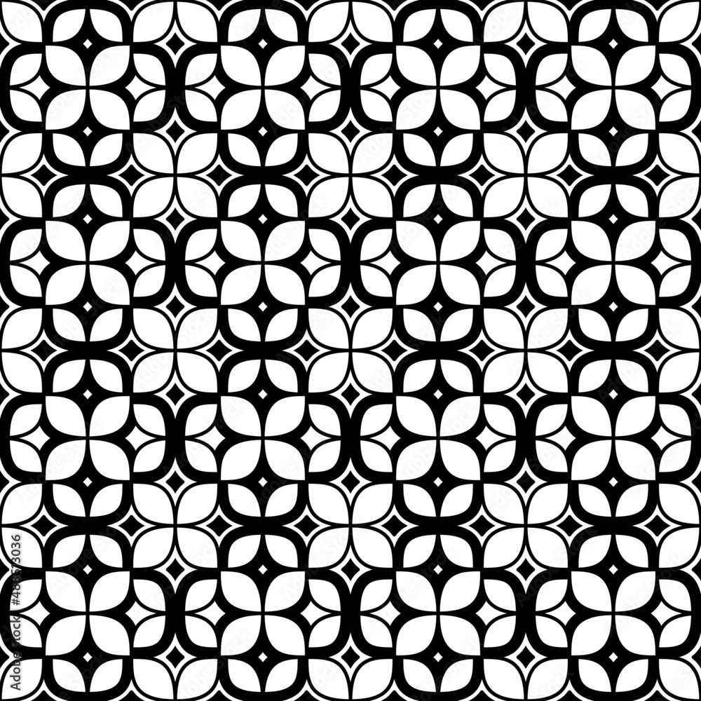 Vector seamless black and white geometric pattern. Vector seamless black and white geometric pattern.