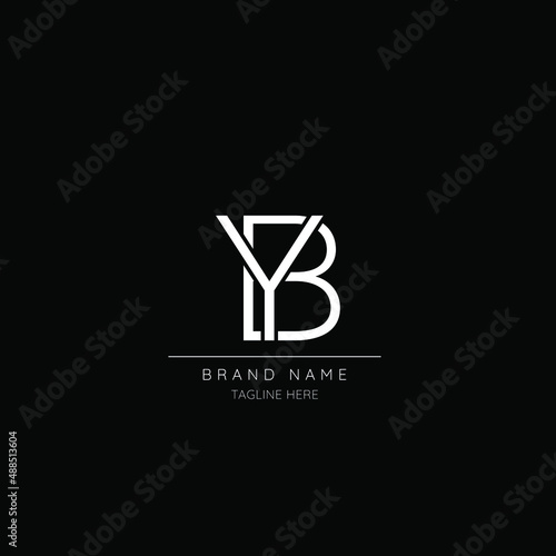 Alphabet YB initial letter icon logo