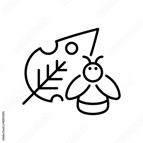 Plant Bug Vector Outline Icon Design illustration. Agriculture and Farming Symbol on White background EPS 10 File