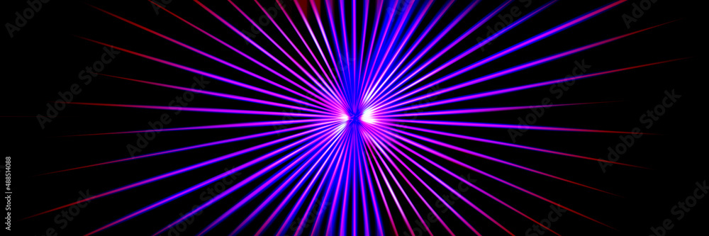 rising of a bright star. bright rays on black background. bright purple rays rising of a bright star. bright rays on black background. bright purple rays