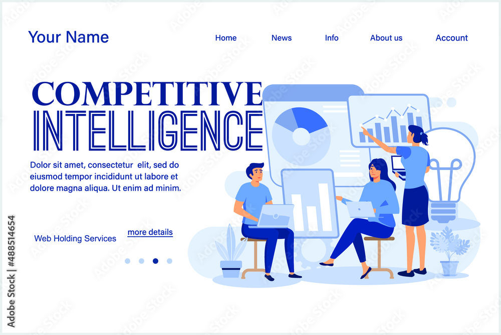 competitive intelligence illustration landing page 