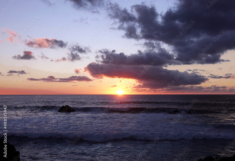 Sunset along the coast of Lanzarote Sunset along the coast of Lanzarote