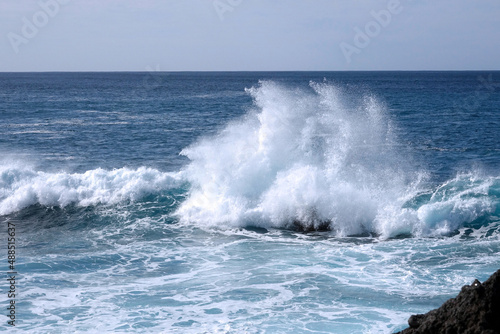 Stormy weather along the coast of Lanzarote