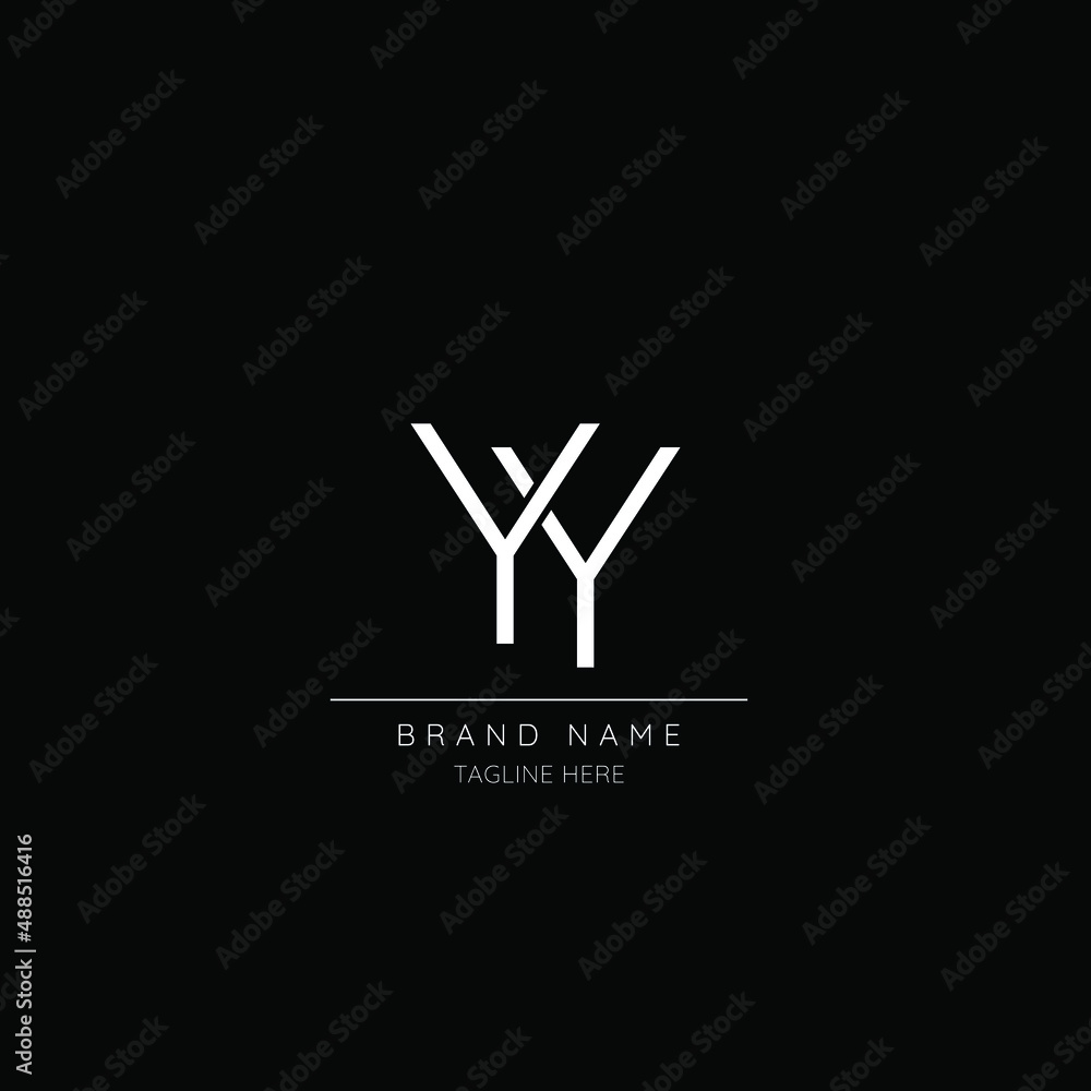 Alphabet YY initial letter icon logo