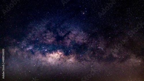 Milky way galaxy with star and space dust in the universe and deep night sky planet background  Night landscape with colorful Milky Way.