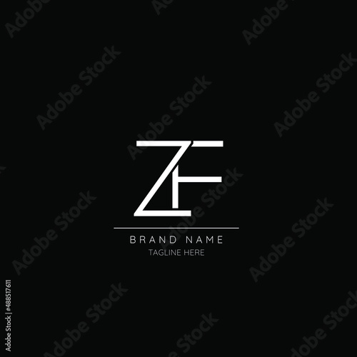 Alphabet ZF initial letter icon logo