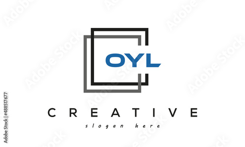 OYL creative square frame three letters logo photo