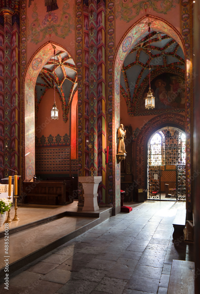 The Church of St. Adalbert, interior.. Poznan, Poland